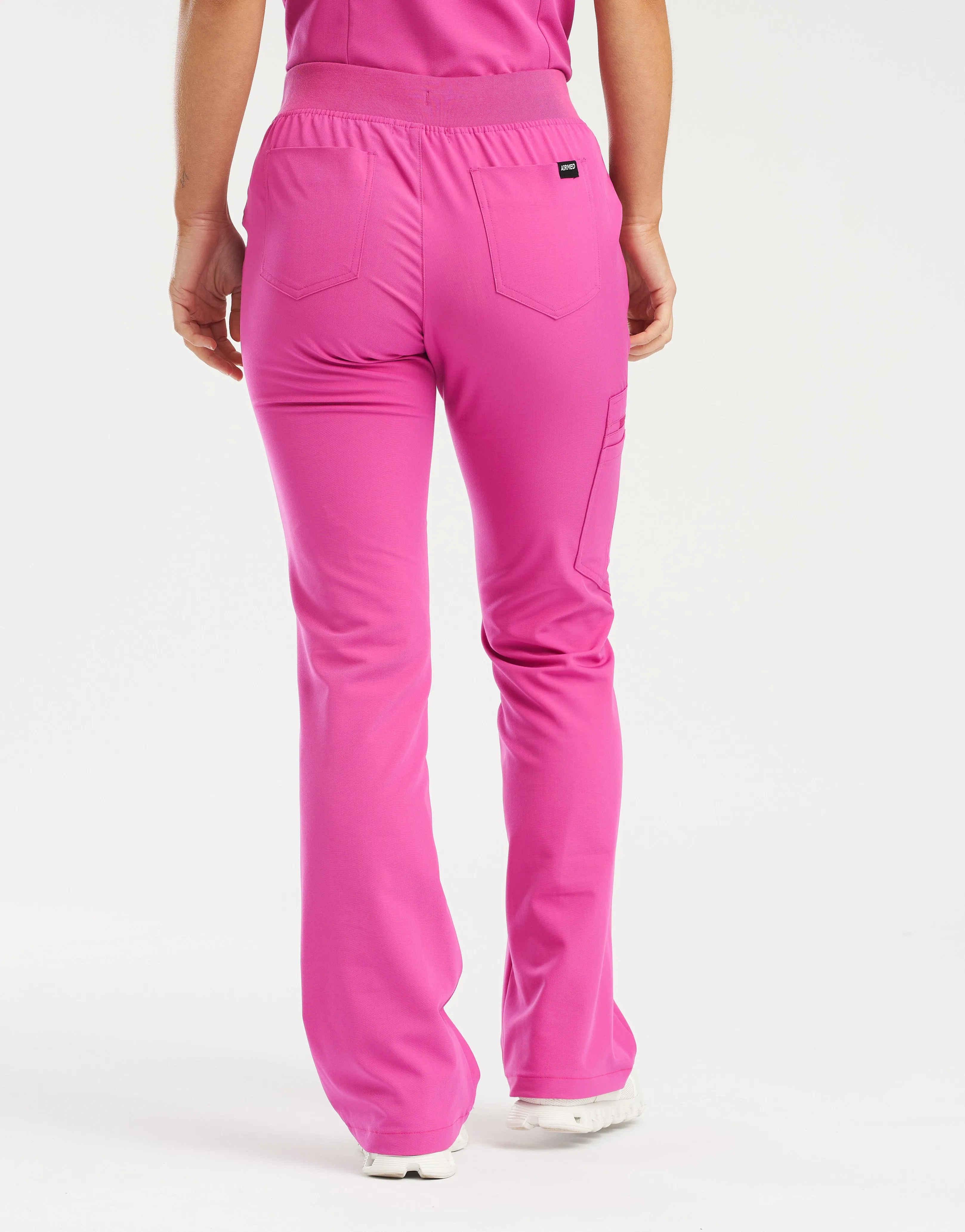 Essential Flare Scrub Pants - Just Pink