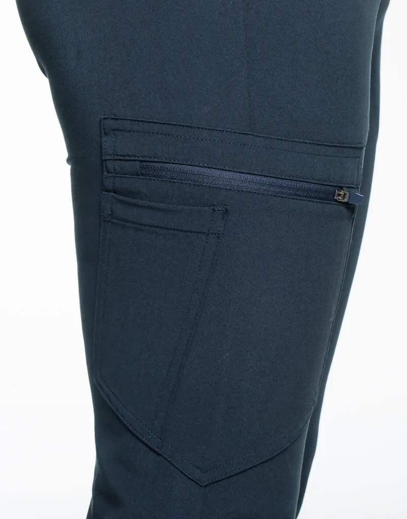 Essential Flare Scrub Pants - Midnight Navy