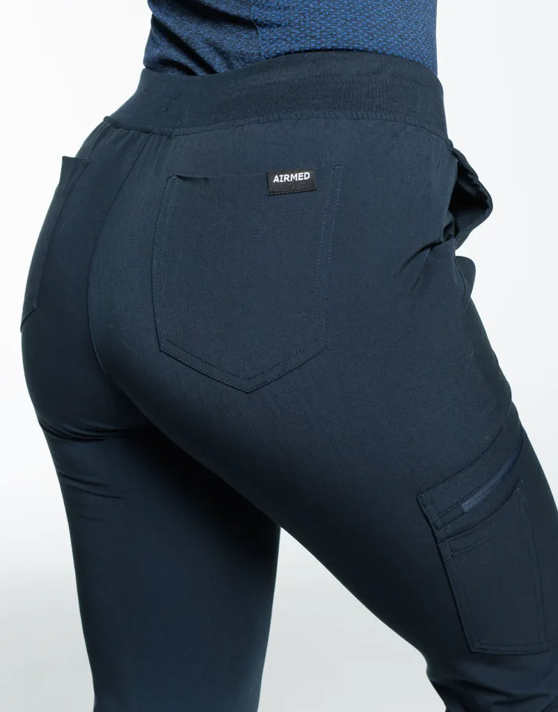 Essential Flare Scrub Pants - Midnight Navy