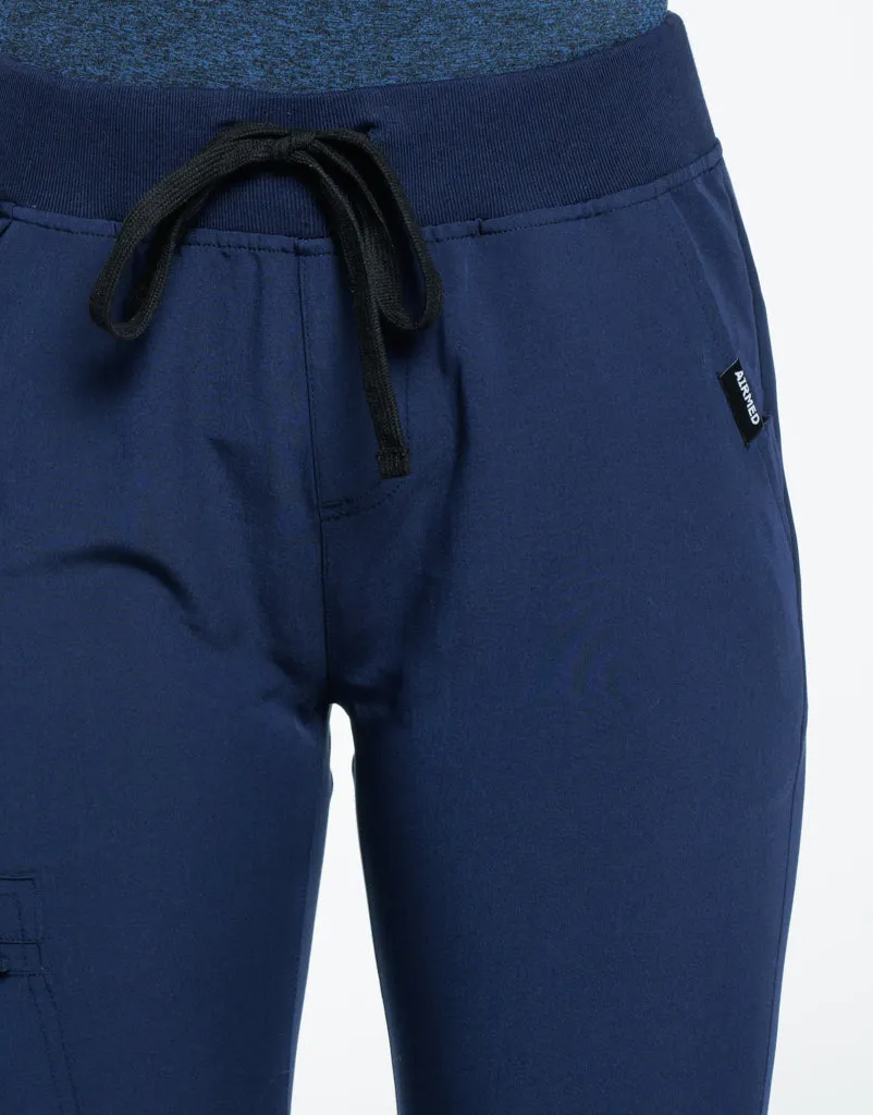 Essential Flare Scrub Pants - True Navy