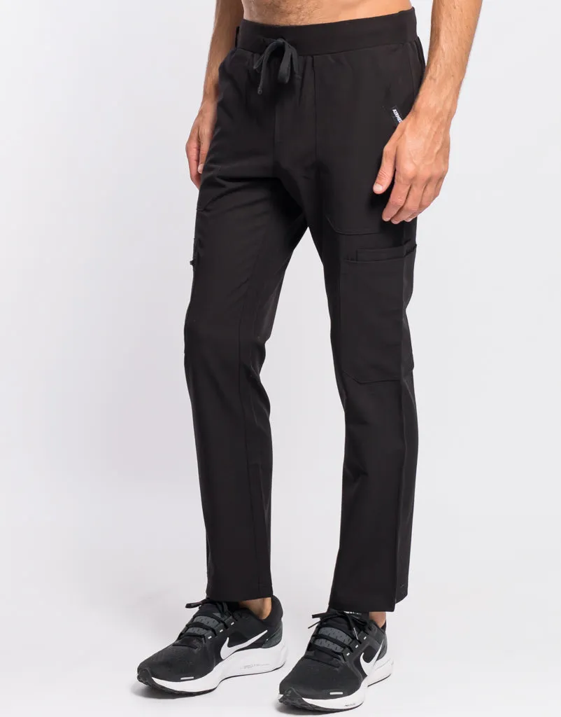 Essential Multi-Pocket Scrub Pants - Black