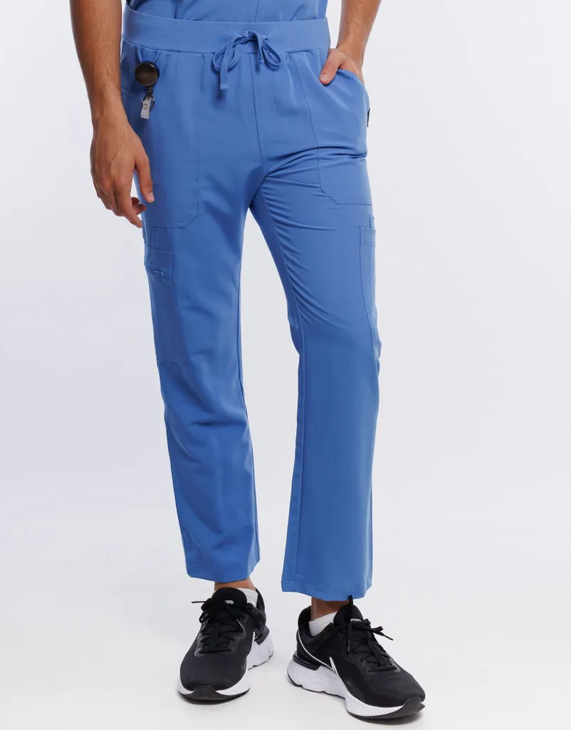 Essential Multi-Pocket Scrub Pants - Ceil Blue