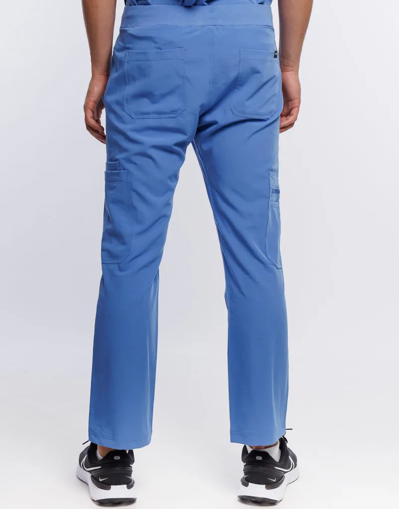 Essential Multi-Pocket Scrub Pants - Ceil Blue