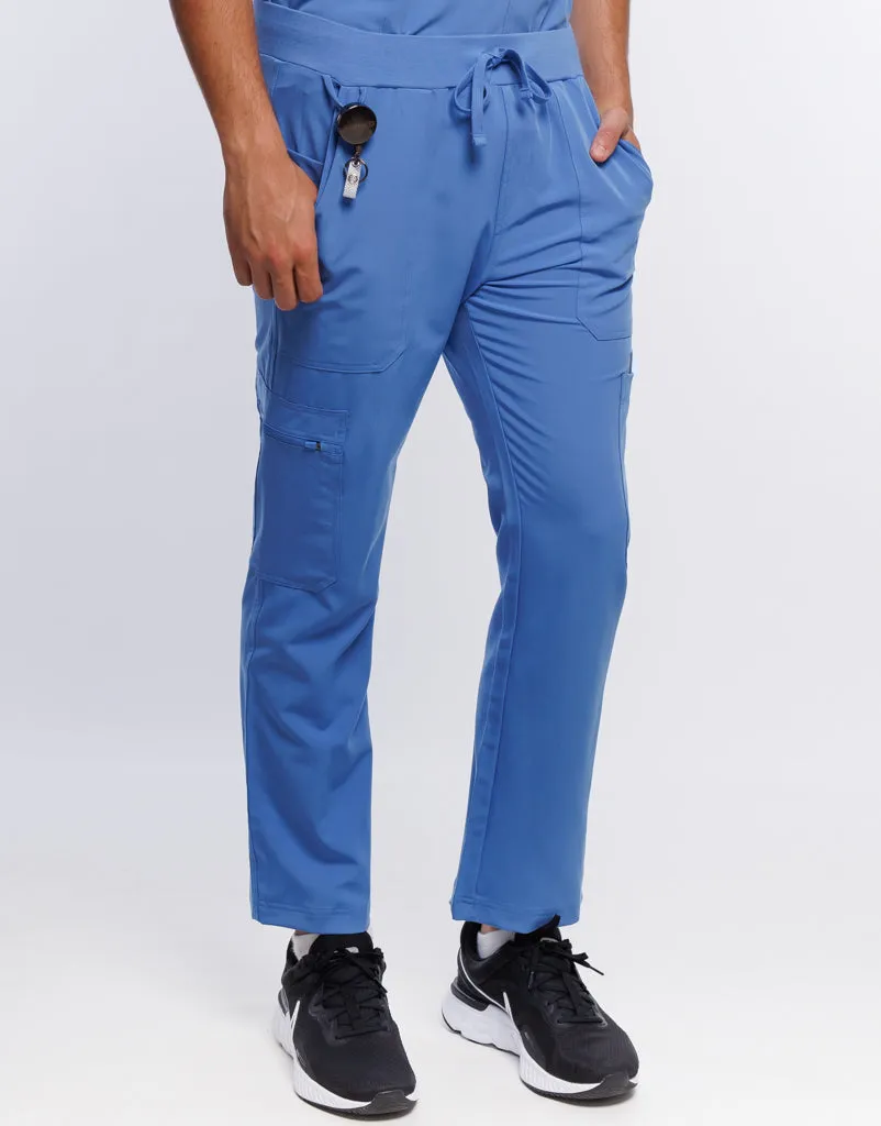 Essential Multi-Pocket Scrub Pants - Ceil Blue