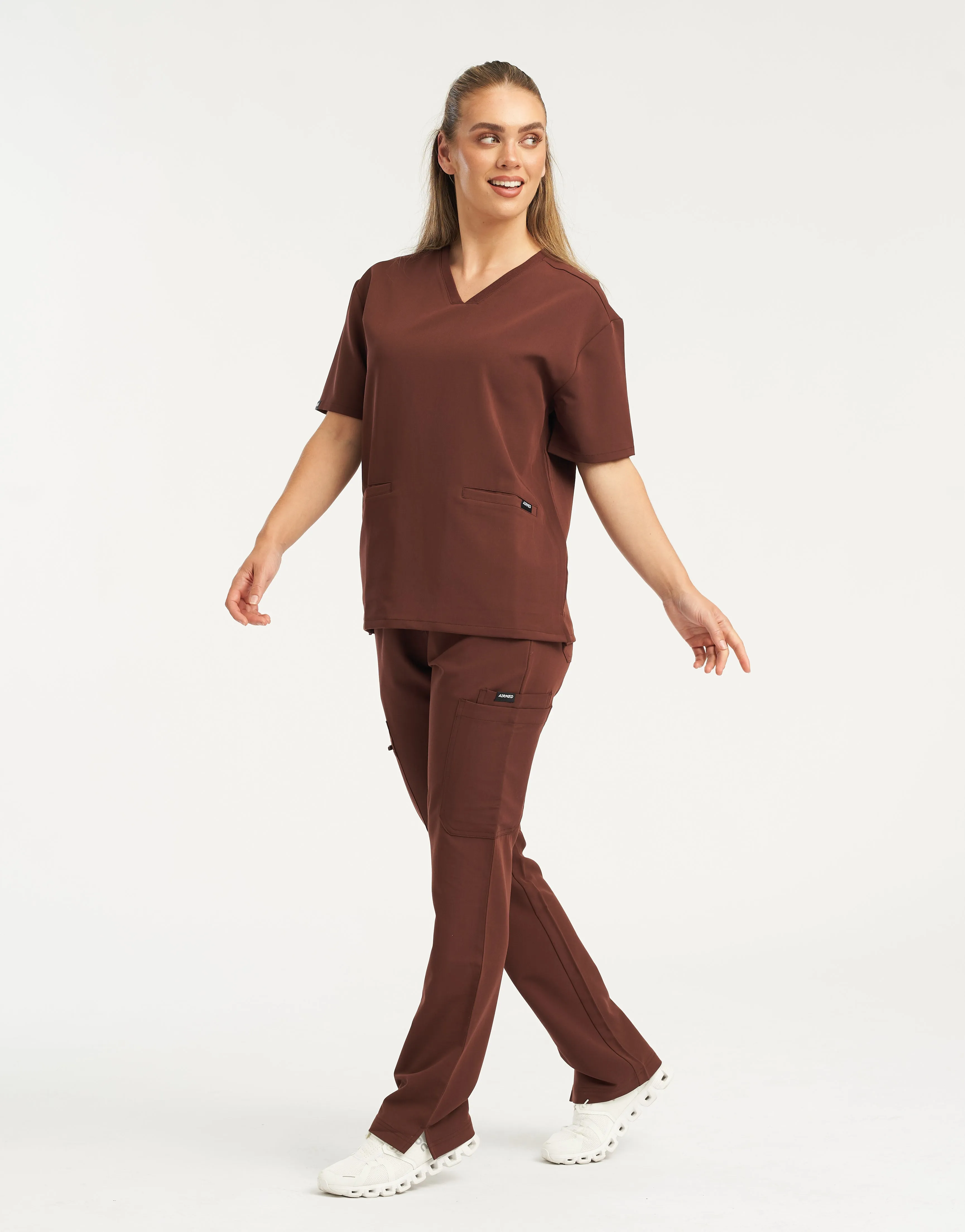 Essential Multi-Pocket Scrub Pants - Cocoa