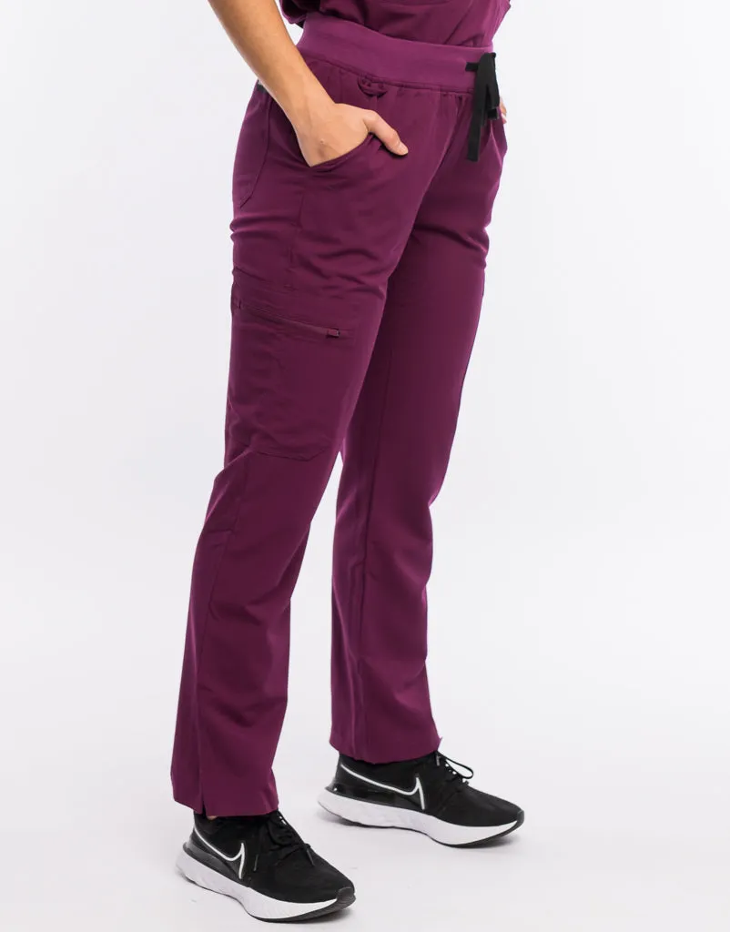 Essential Multi-Pocket Scrub Pants - Purple