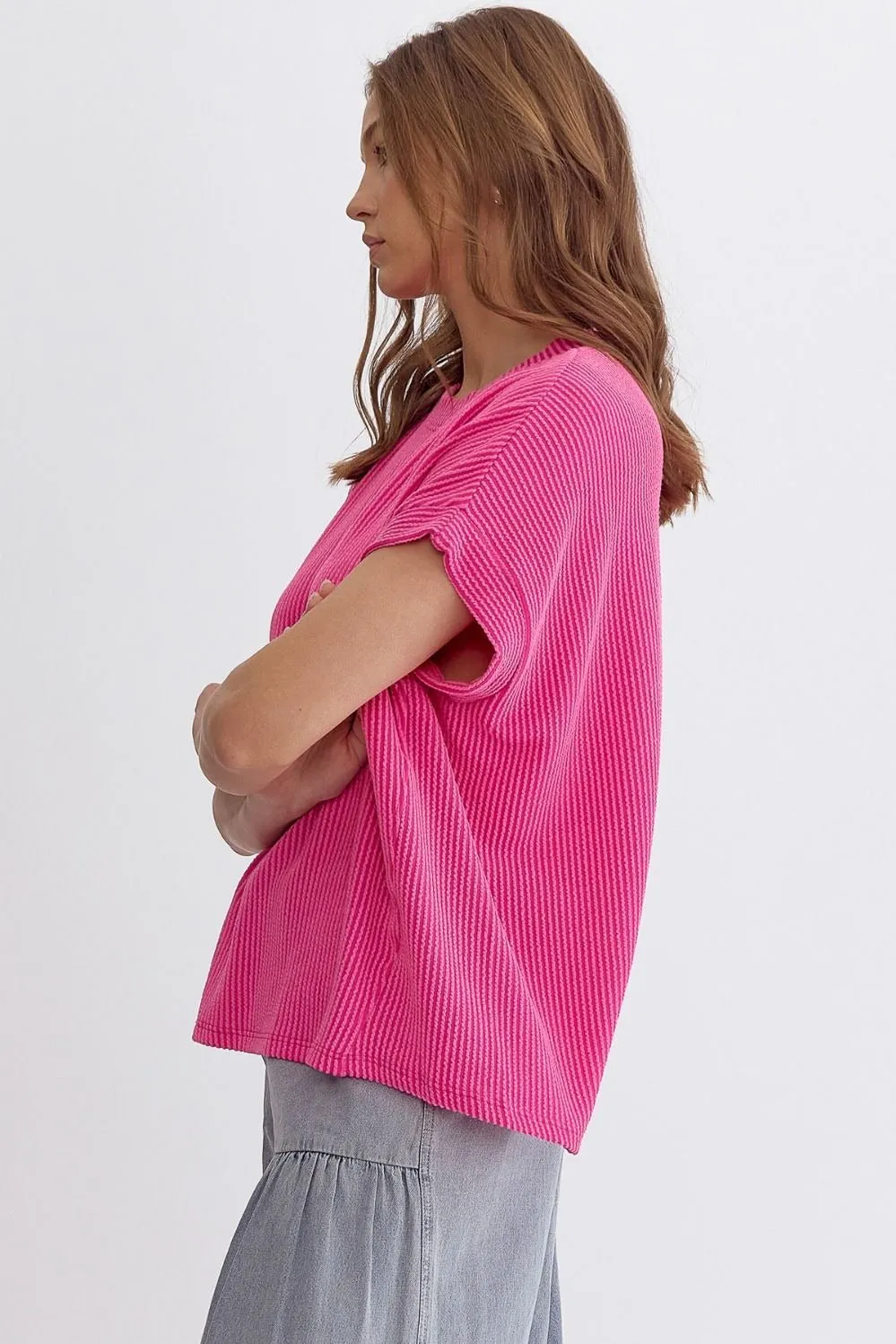 FINAL SALE - Oversized Ribbed Tees - 3 Colors!