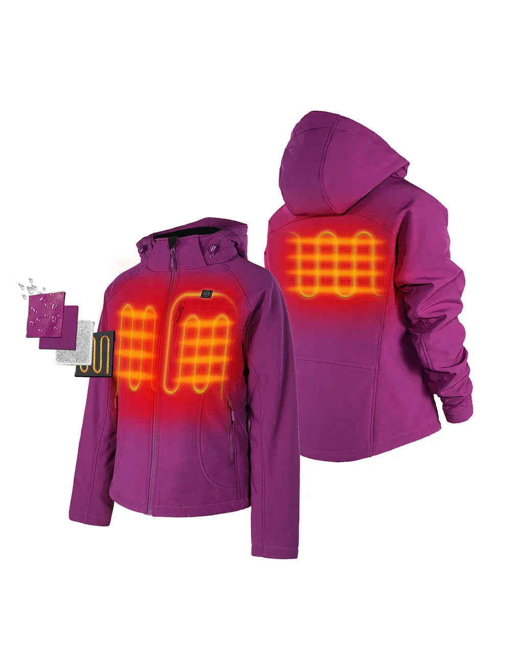 Final Sale - Women's Heated Jacket with B19G Battery Set - Purple