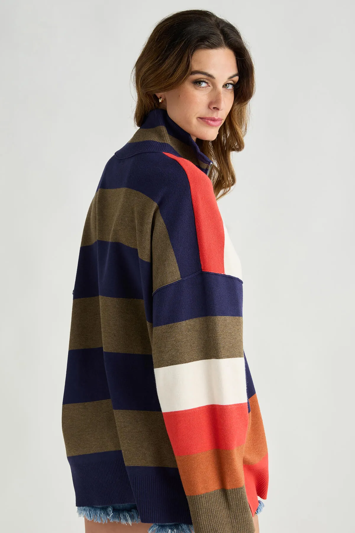 Free People Coastal Stripe Pullover