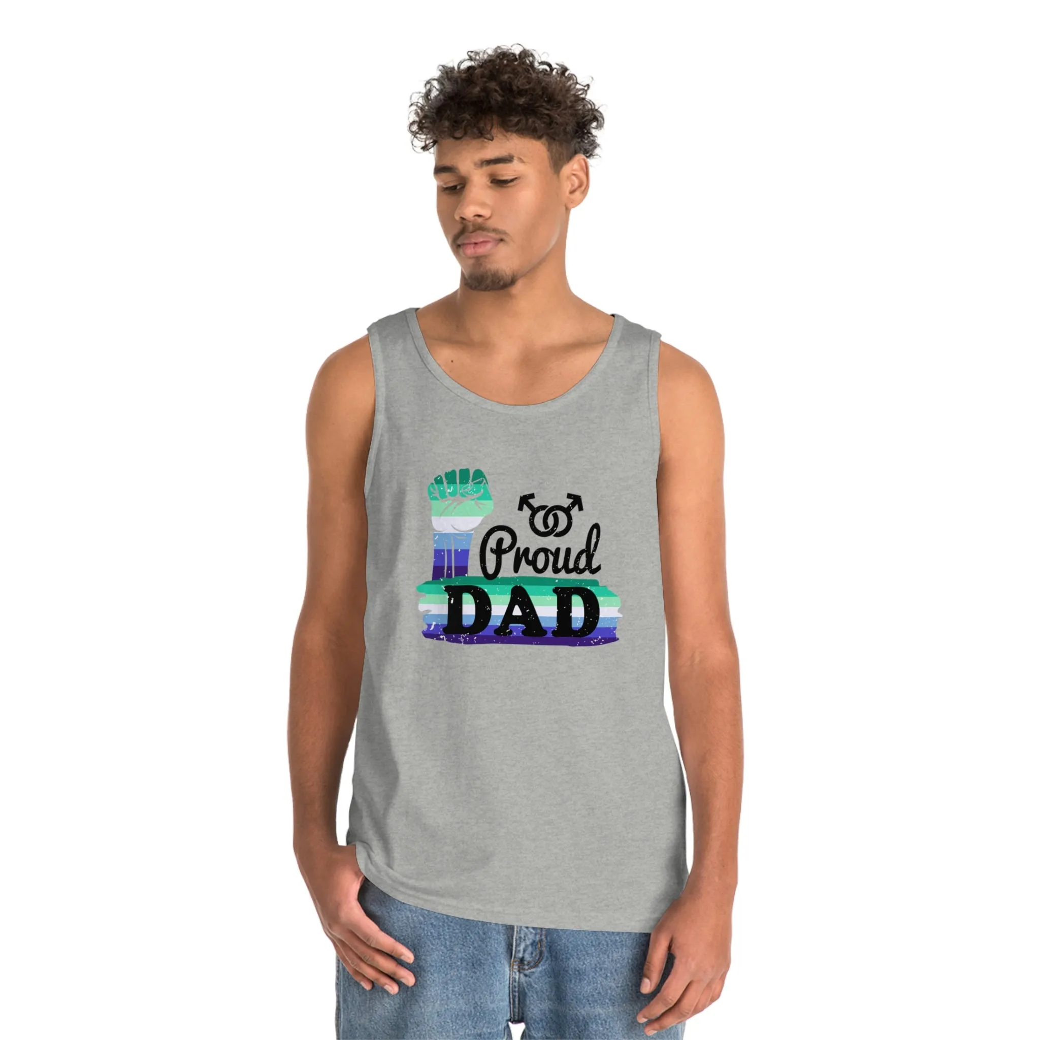 Gay Pride Tank Top Unisex Size - Proud Dad