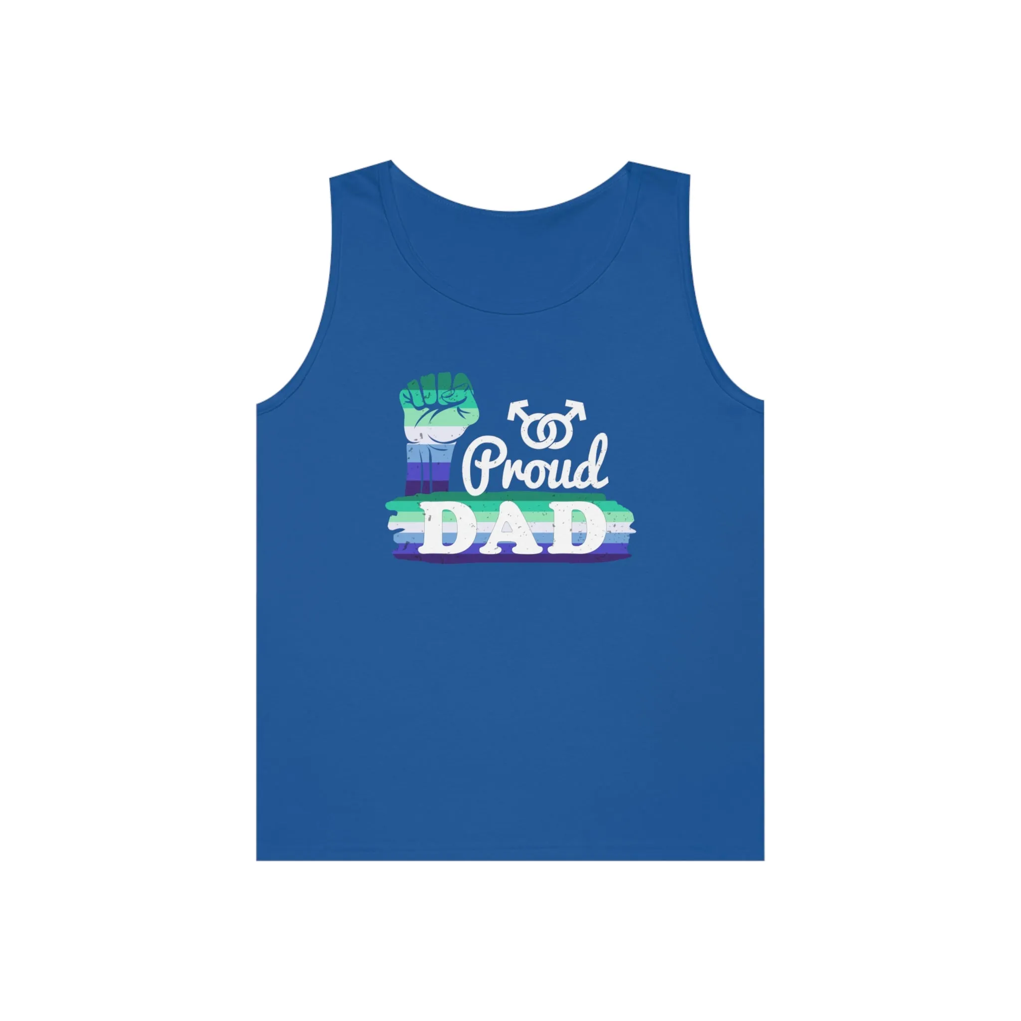 Gay Pride Tank Top Unisex Size - Proud Dad