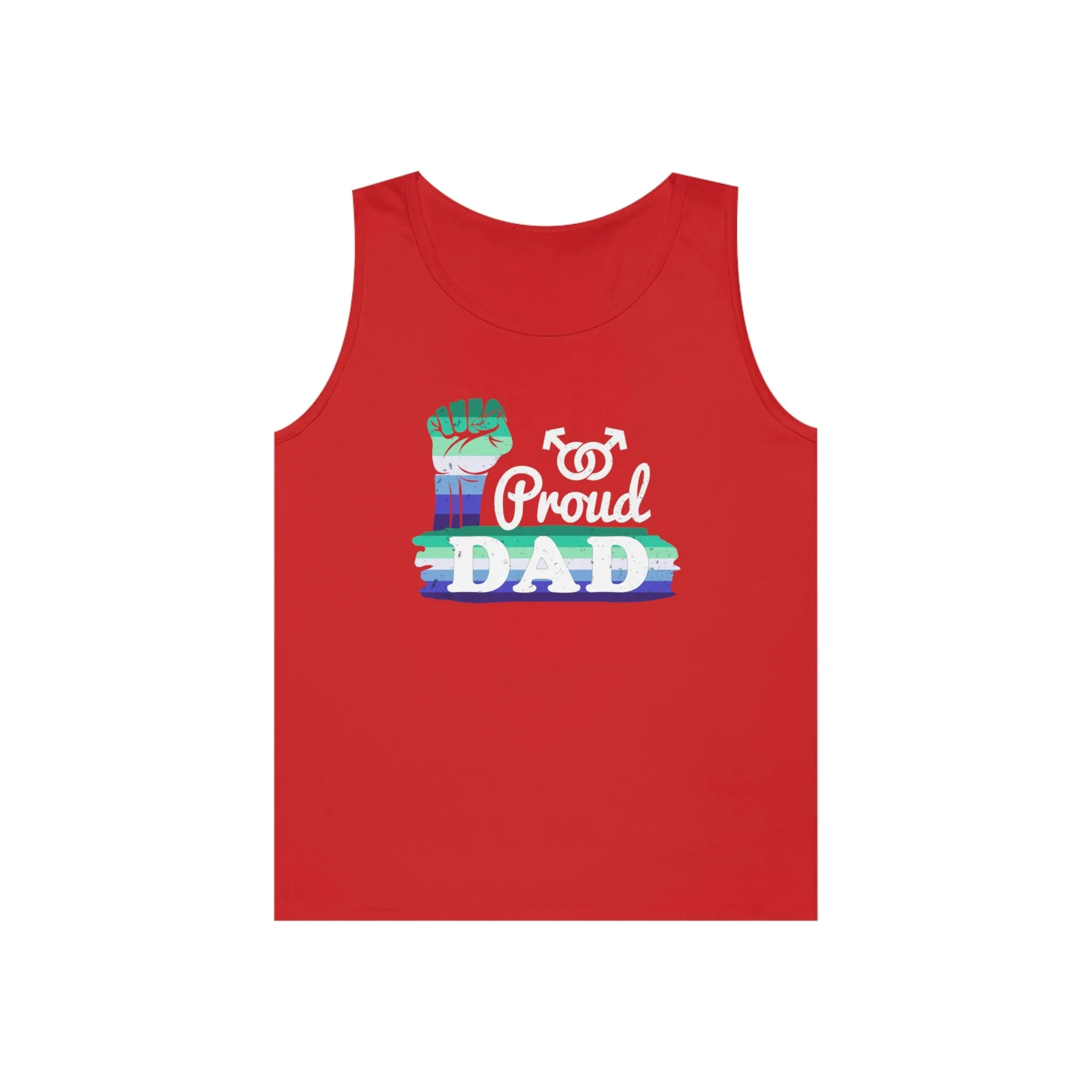 Gay Pride Tank Top Unisex Size - Proud Dad