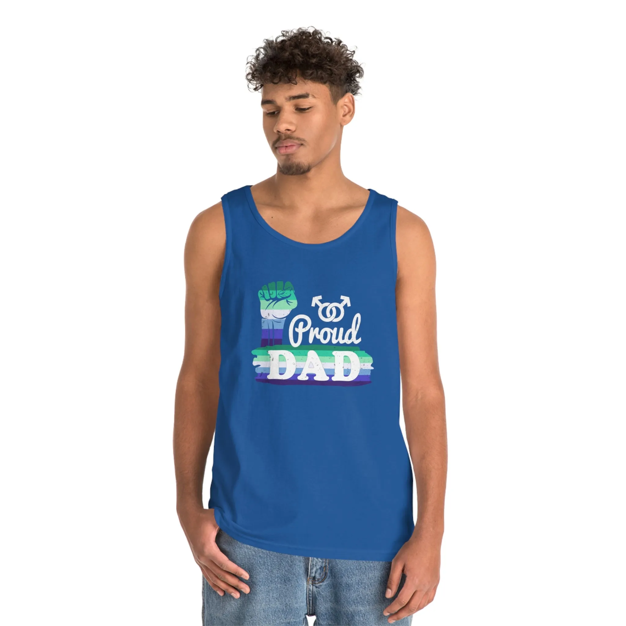 Gay Pride Tank Top Unisex Size - Proud Dad