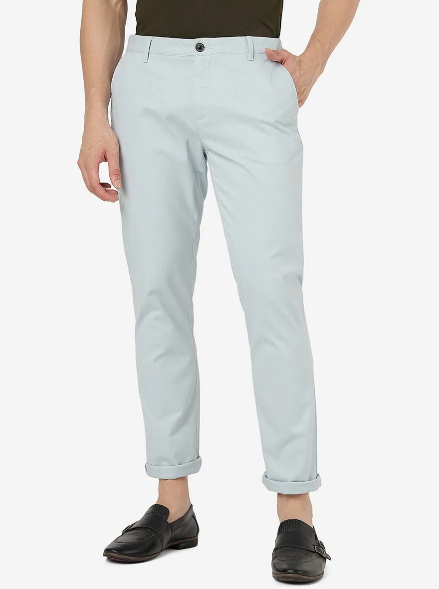 Green Solid Uno Fit Casual Trouser | JadeBlue