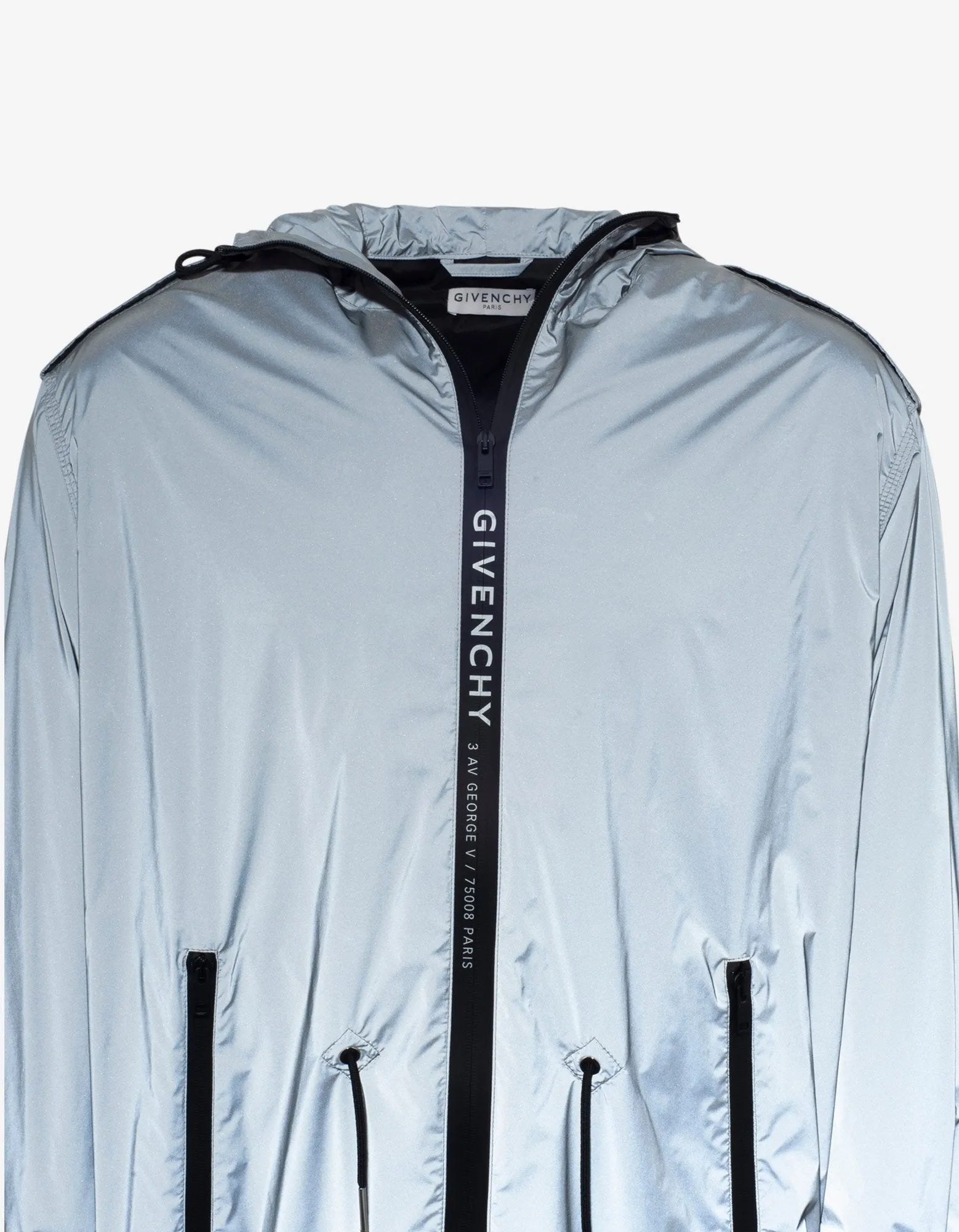 Grey Reflective Nylon Parka -