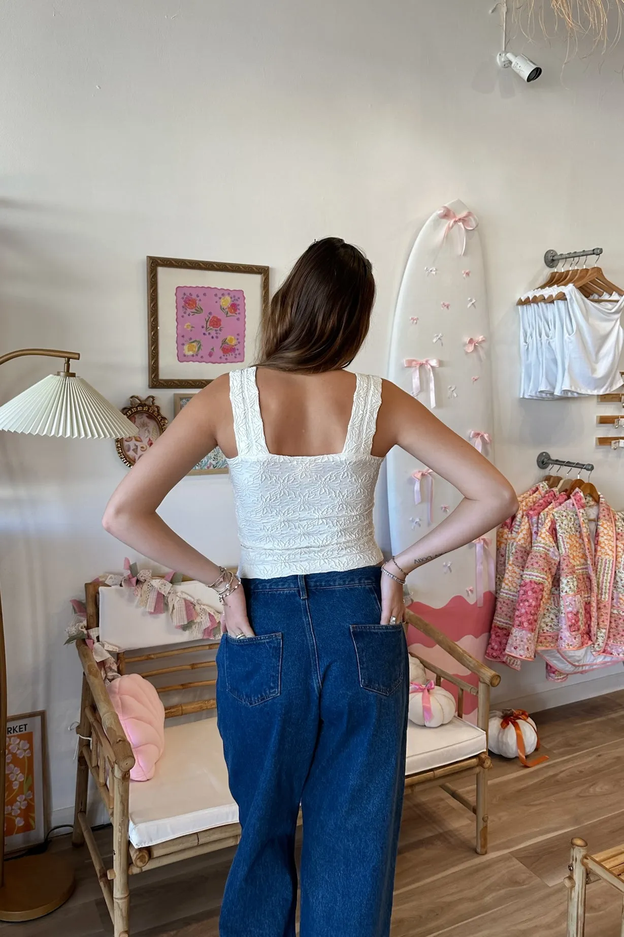 Hallie Tank Top in White