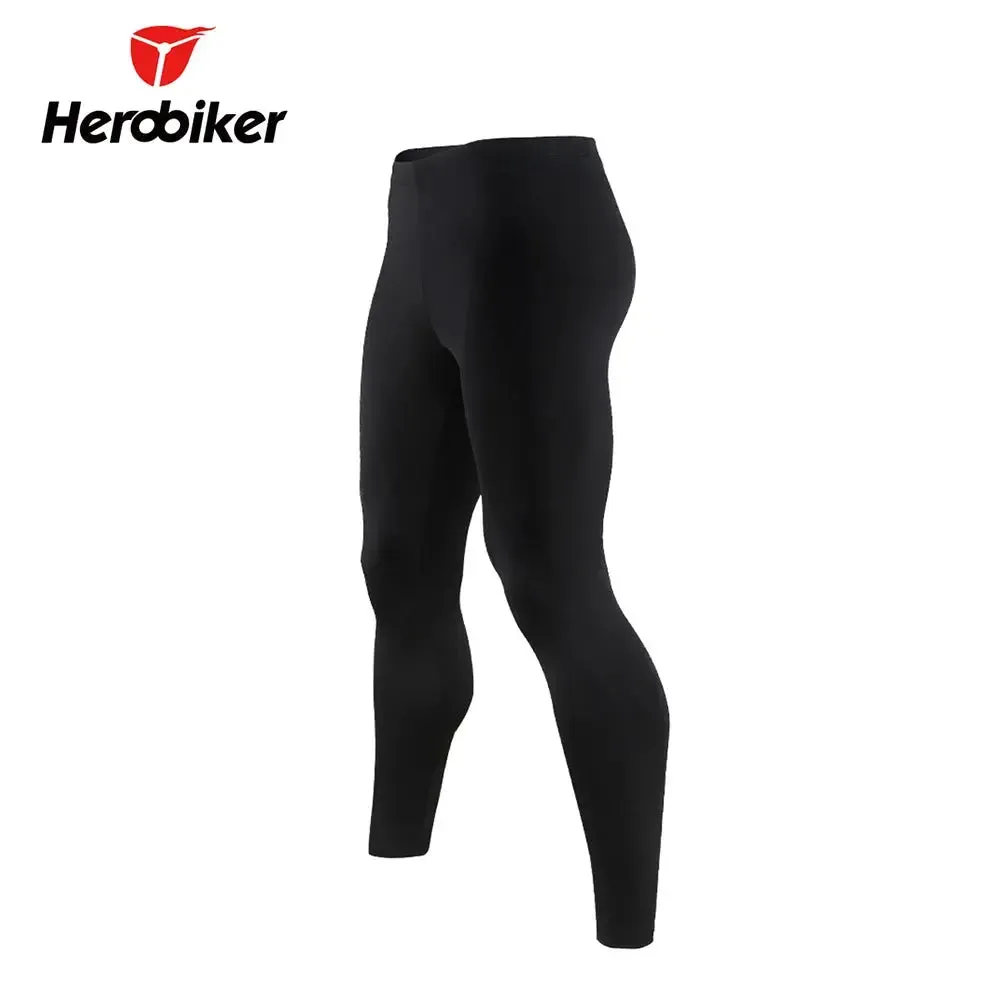 HEROBIKER Motorcycle Thermal Underwear Set Men's Motorcycle Skiing Winter Warm Base Layers Tight Long Johns Tops & Pants Set