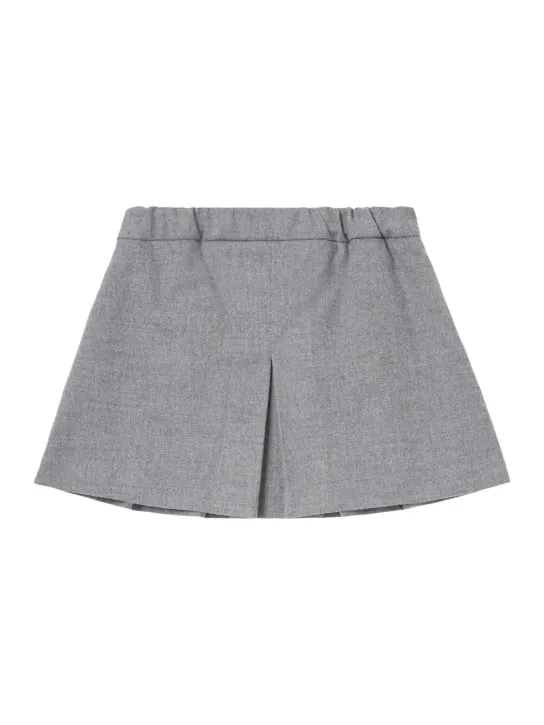 Il Gufo   Pleated viscose blend mini skirt 