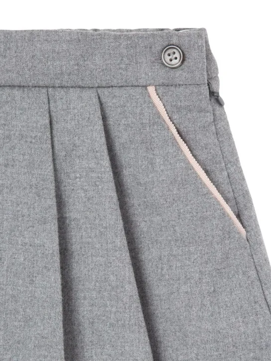 Il Gufo   Pleated viscose blend mini skirt 