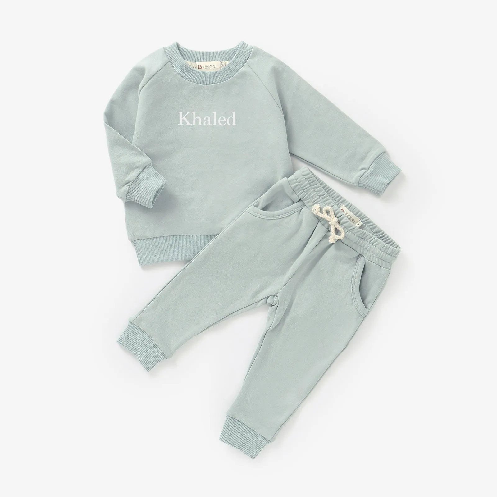 JBØRN Organic Cotton Baby Sweater & Joggers Set | Personalisable