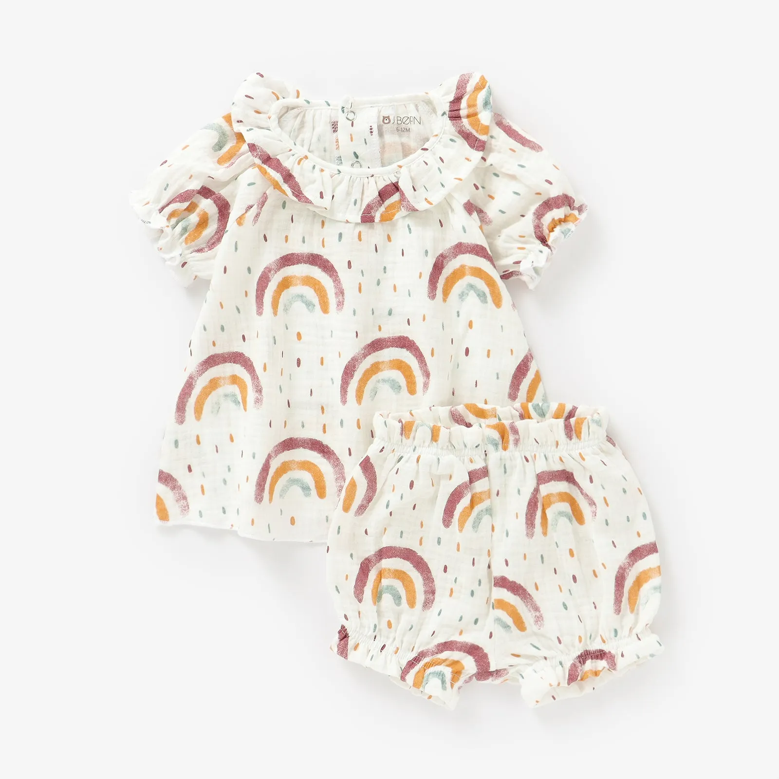 JBØRN Organic Cotton Muslin Baby Girl Outfit | Personalisable