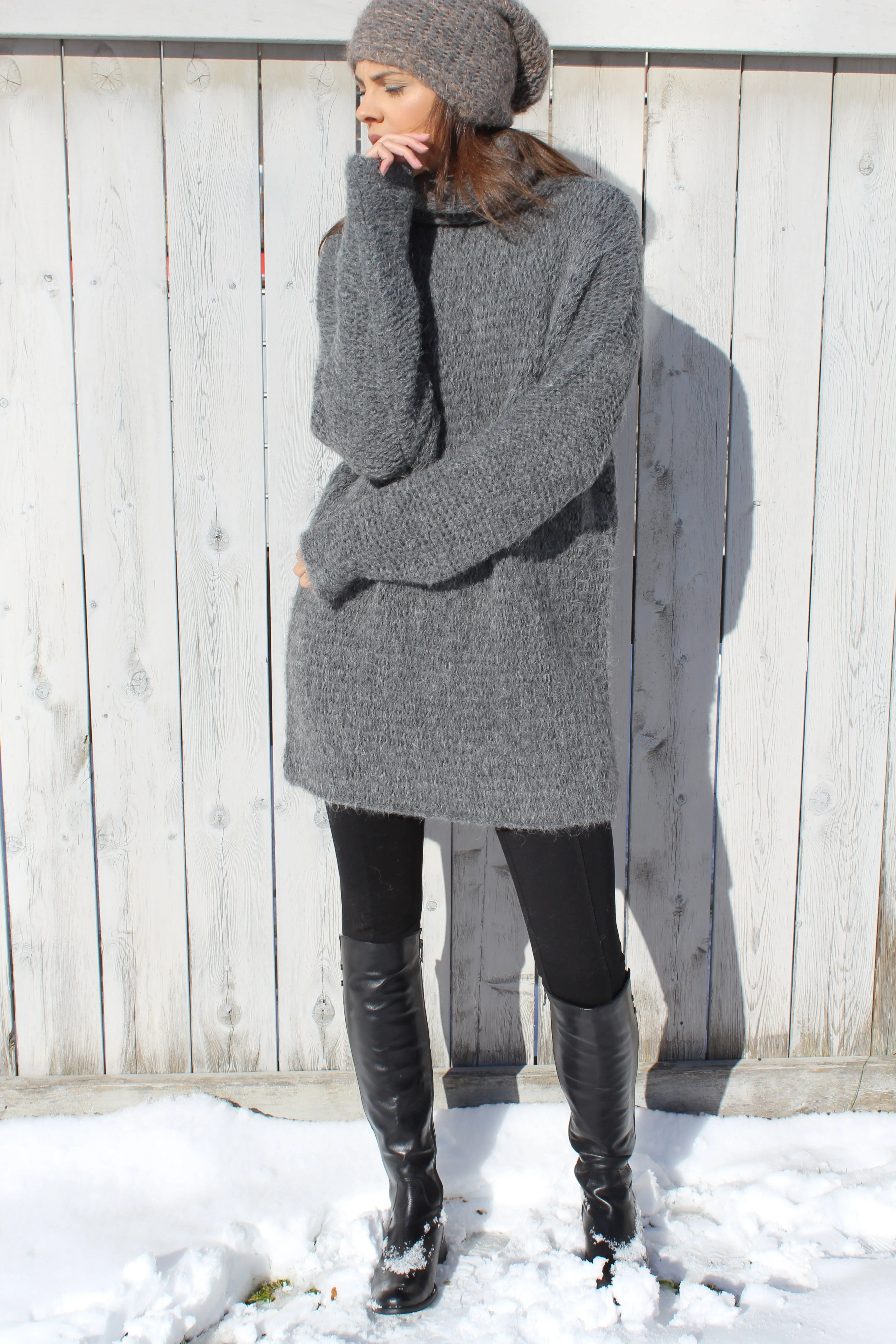 Knit  oversized sweater dress