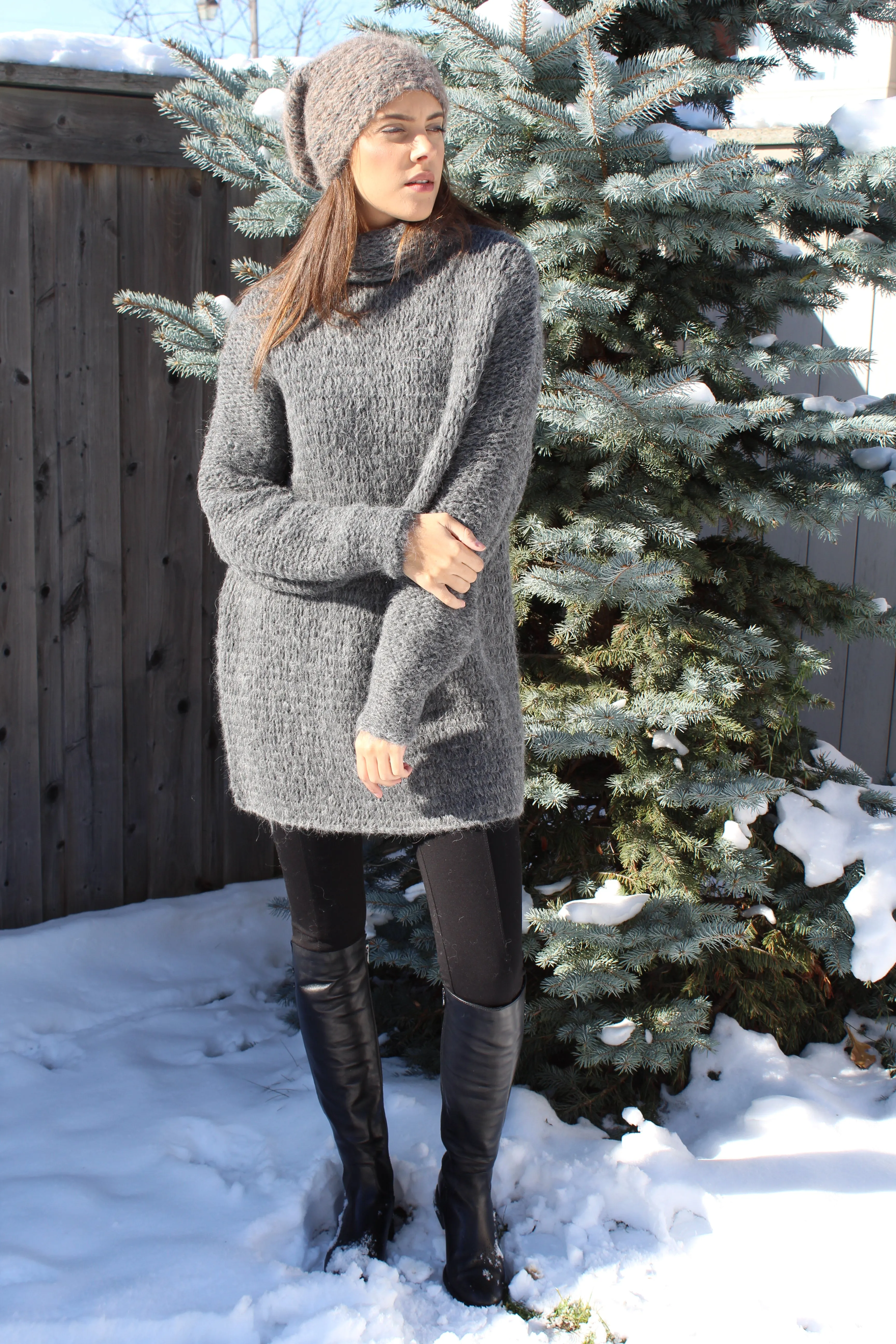 Knit  oversized sweater dress