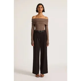 Krishna Off Shoulder Knit | Mocha