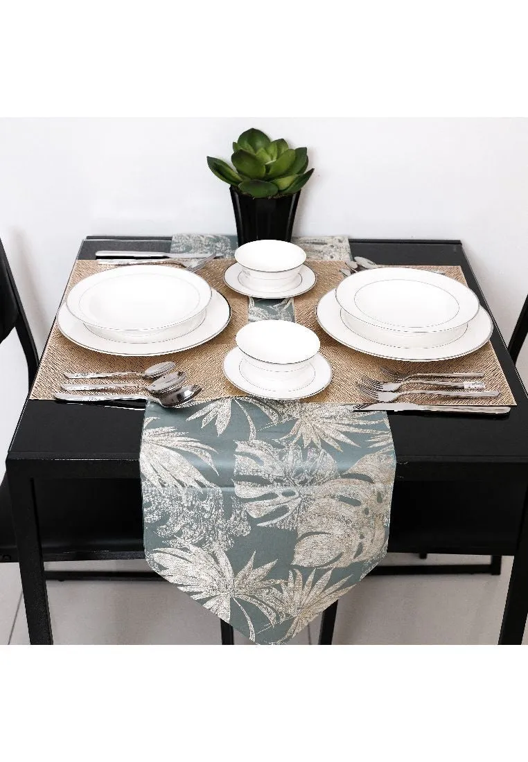 Landmark Table Runner Anahaw Leaves Design