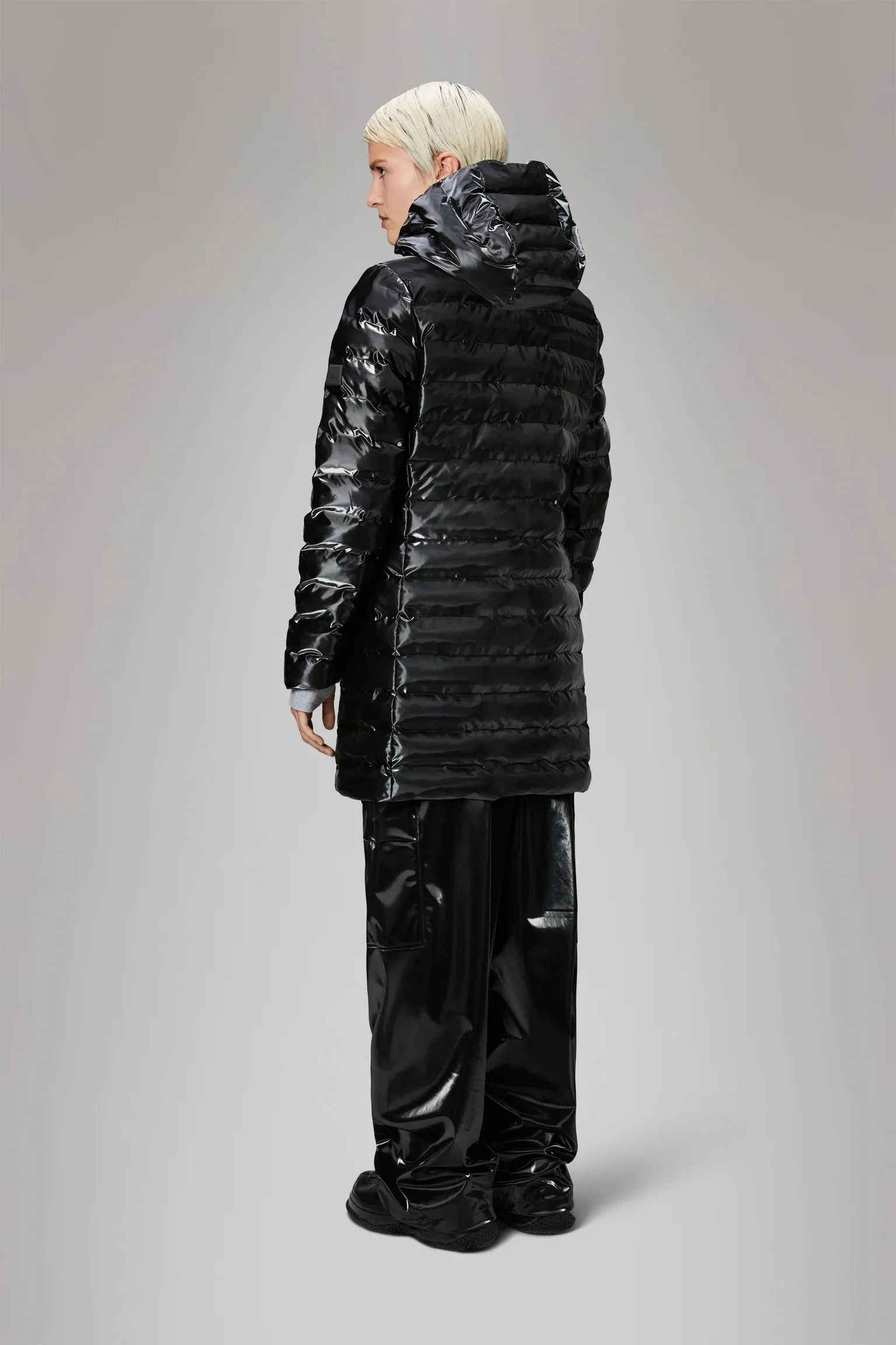 Lohja Long Puffer Curve Jacket in Night