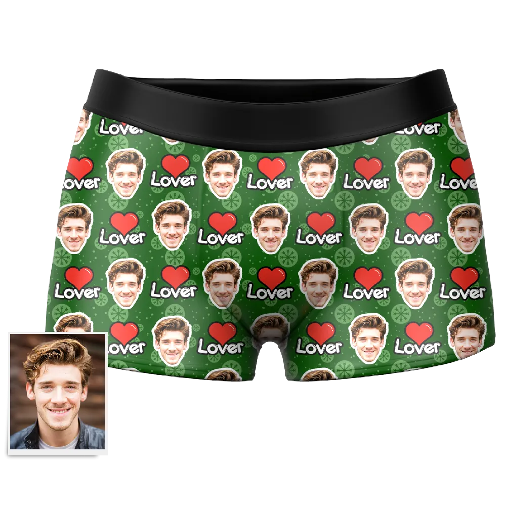 Lover Custom Face Boxer Shorts, Custom Underwear For Men