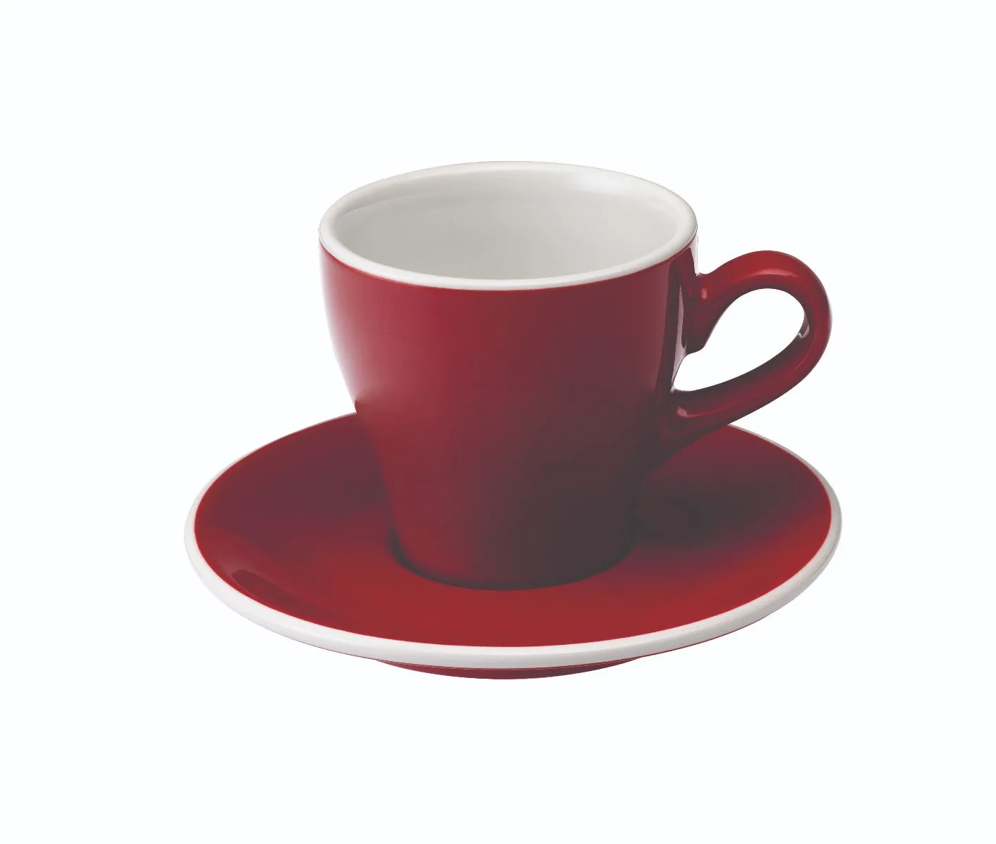 Loveramics Tulip Style Cappuccino Cup & Saucer - Red (6oz/180ml)