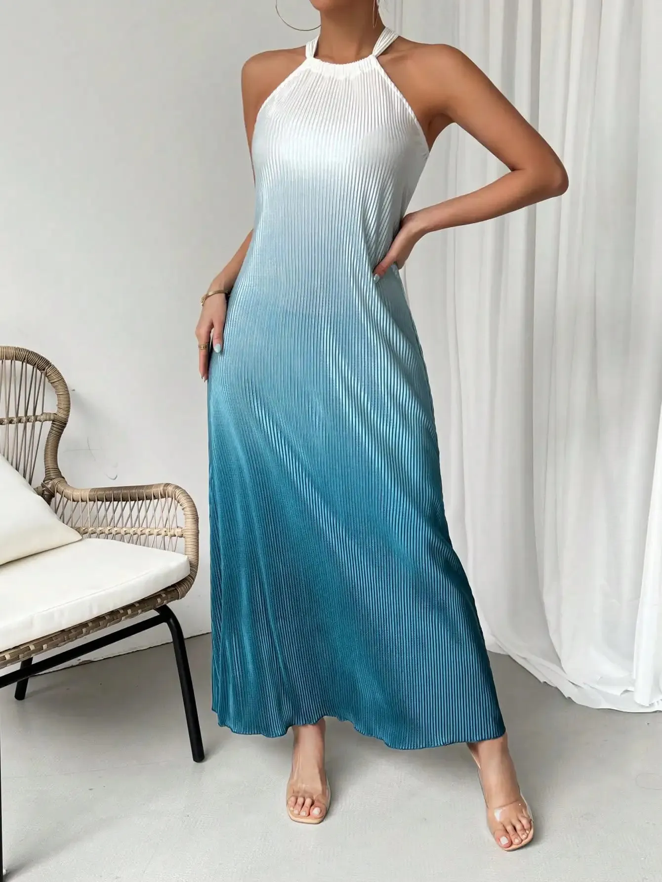 LVSANW Cross border European and American fashion slim and tall long dresses