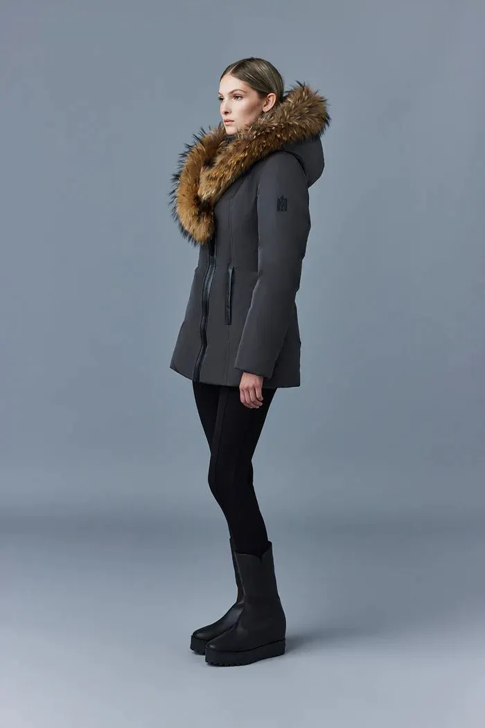 MACKAGE ADALI-F - Down Coat With Natural Fur Signature Mackage Collar