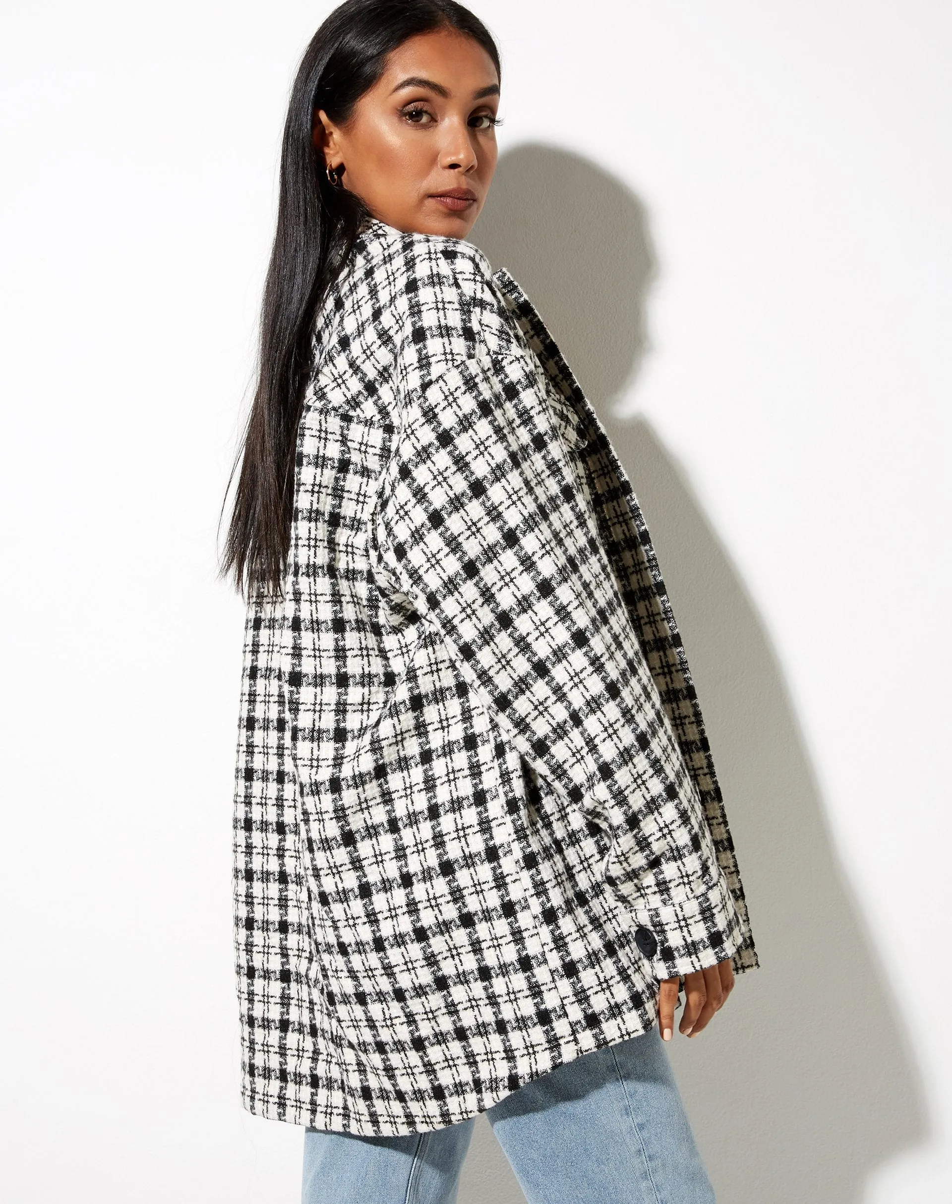 Marcella Shirt in Black and White Check