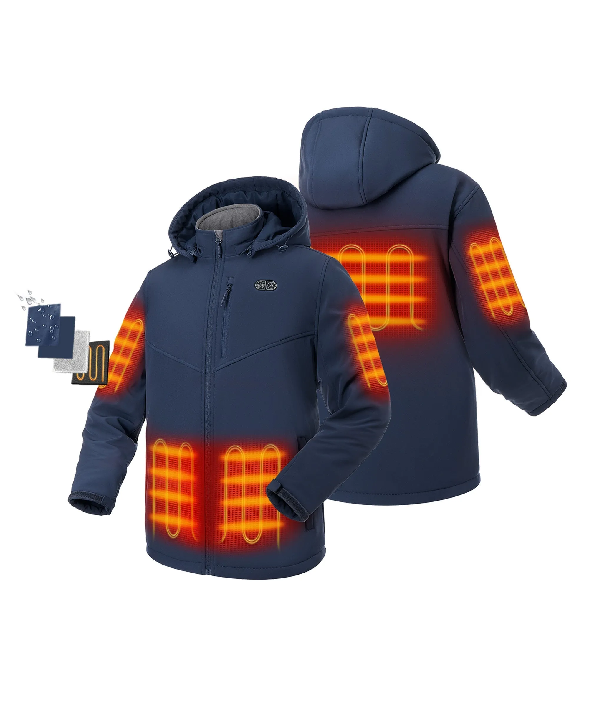 Men's Heated Dual Control Jacket with 5 Heating Zones (Pocket Heating) (Apparel Only)