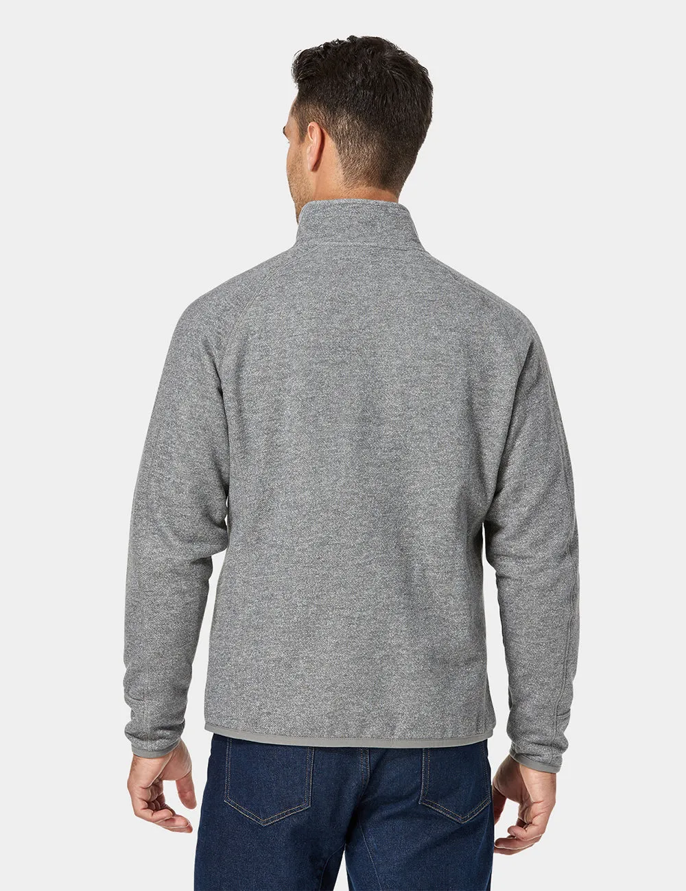 Men's Heated Full-Zip Fleece Jacket - Grey