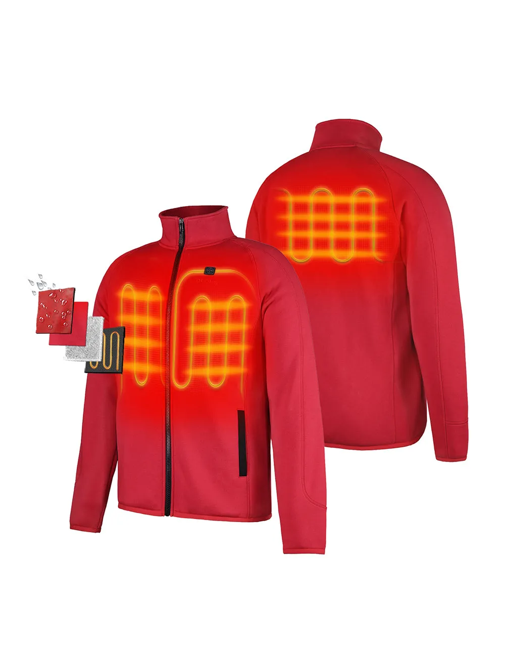 Men's Heated Full-Zip Fleece Jacket - Other Colours