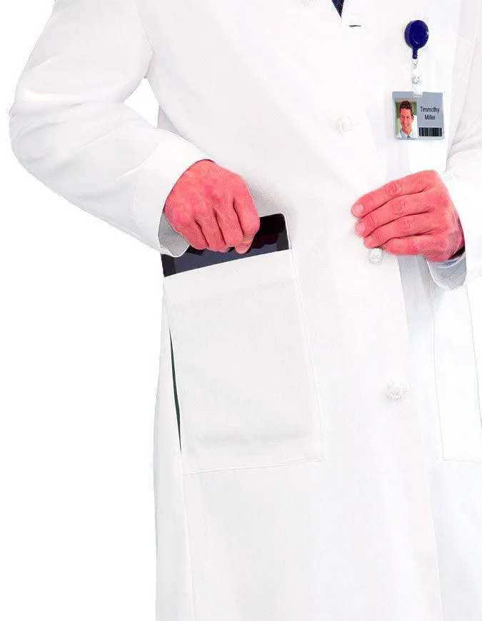 Meta Mens Knot Button iPad 40 Inches 100% Cotton Labcoat