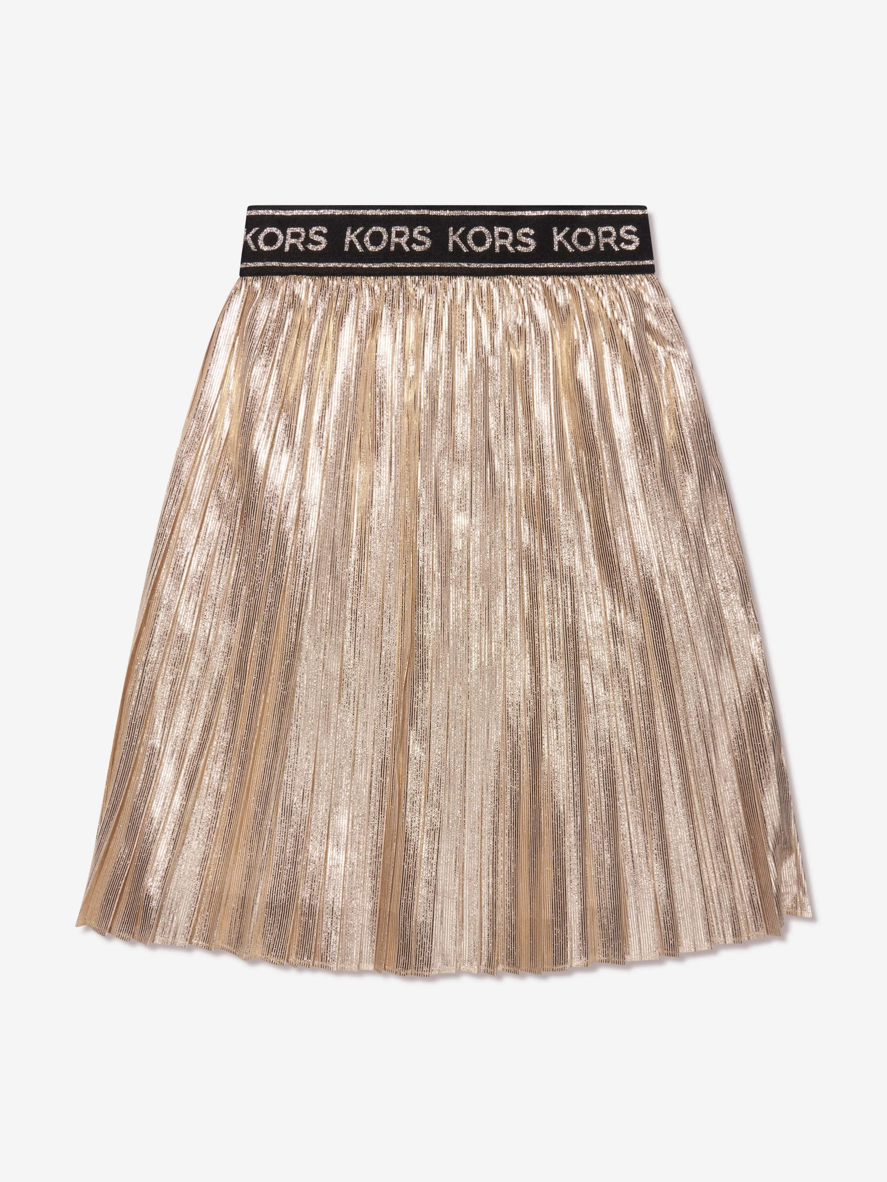 Michael Kors Girls Pleated Skirt in Gold