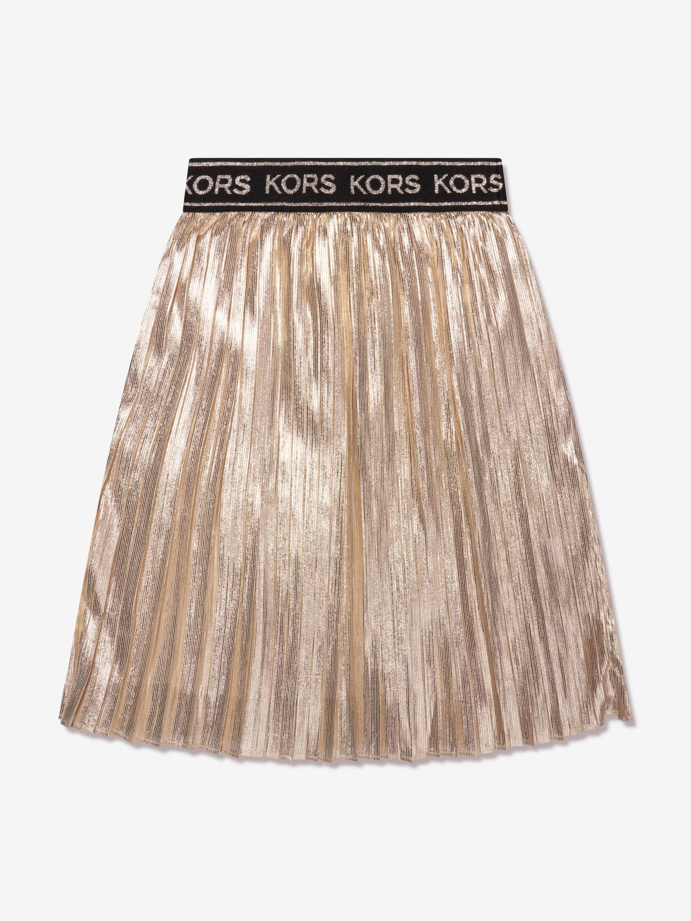 Michael Kors Girls Pleated Skirt in Gold