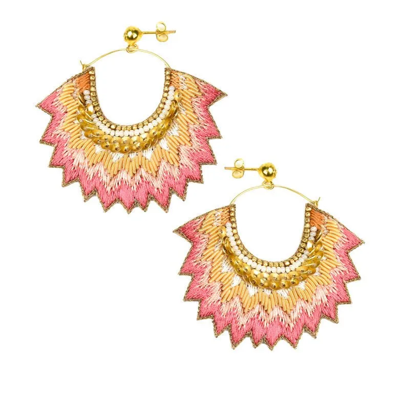 Nahua Maria Earrings - Flamingo