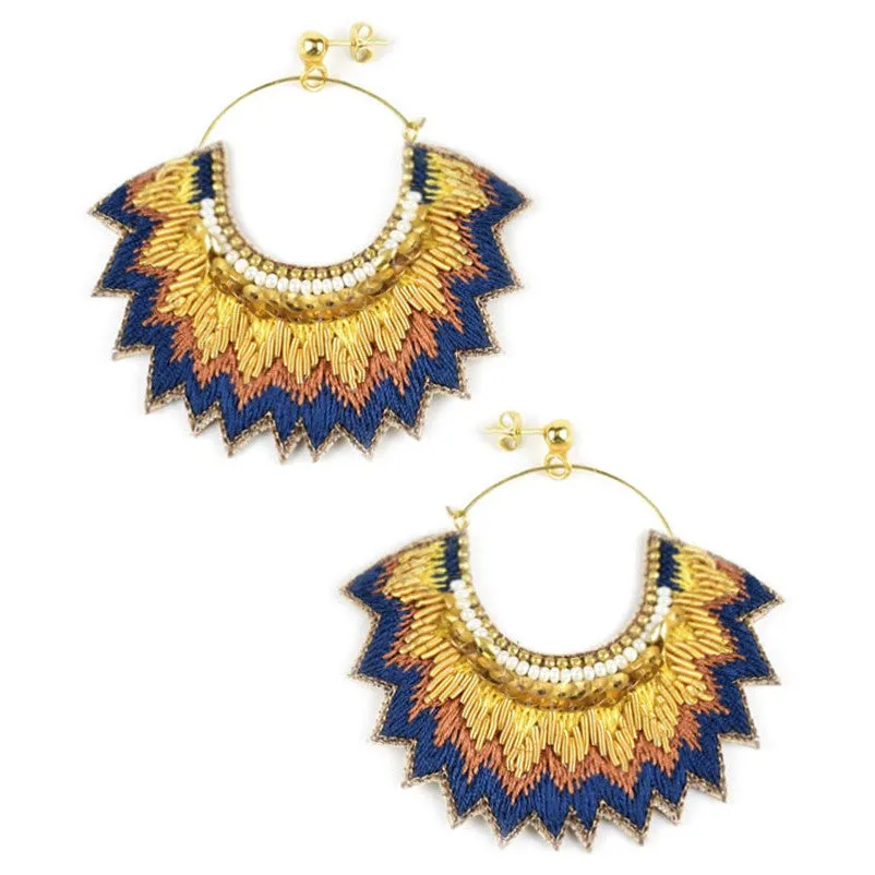 Nahua Maria Earrings - Navy