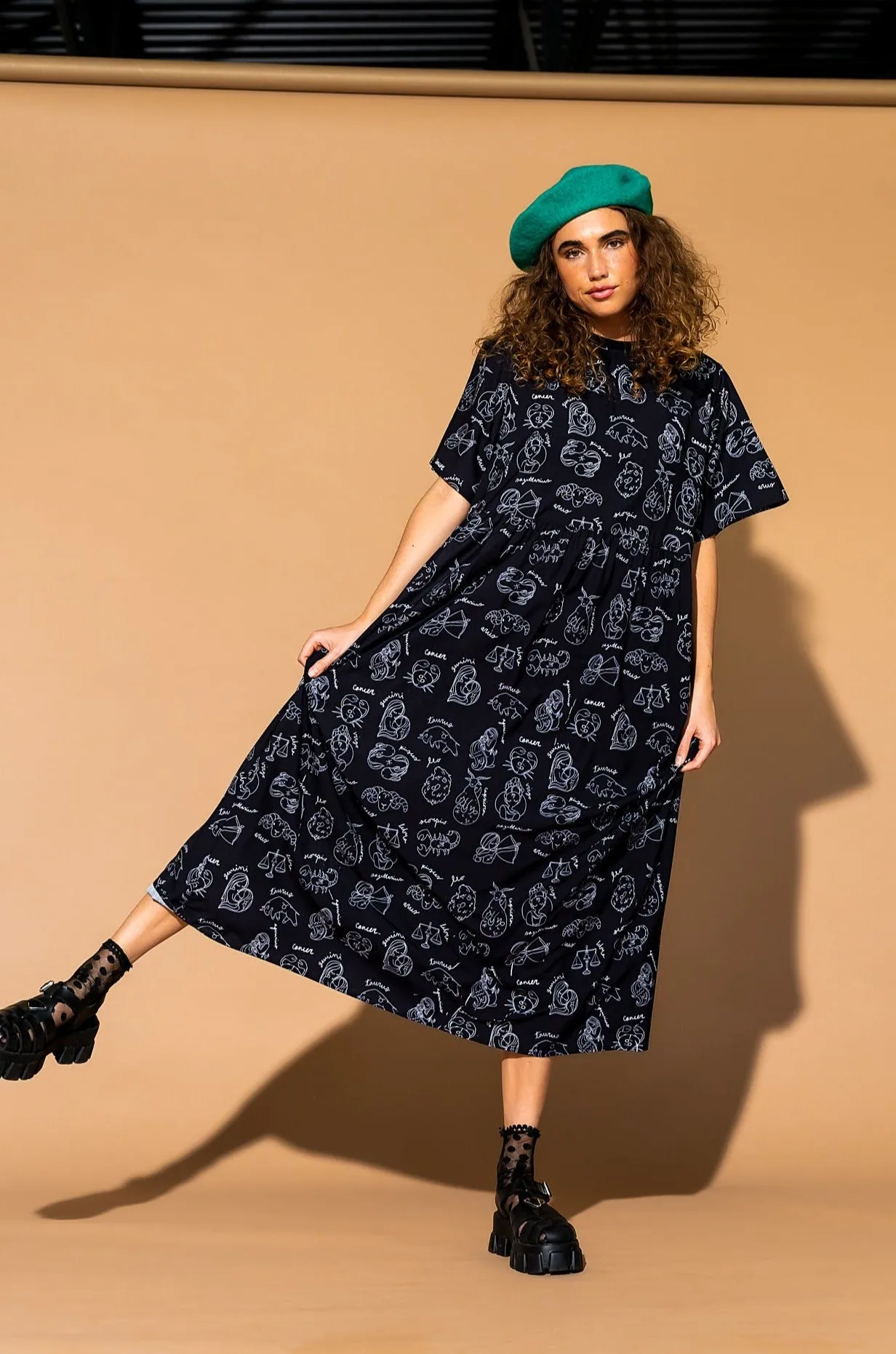 Never Too Much Oversized Dress in Zodiac Love