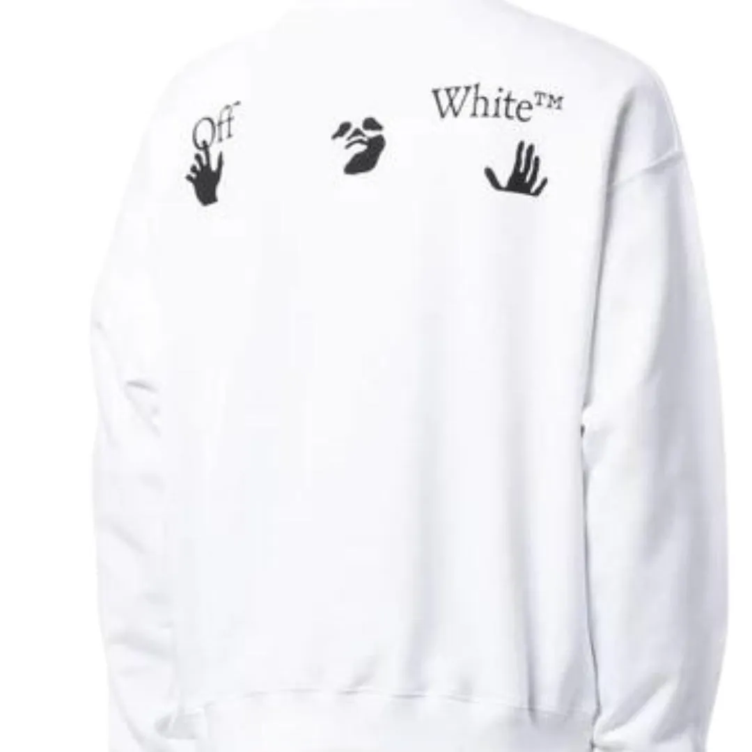 Off-White Big OW Skate Fit White Sweatshirt