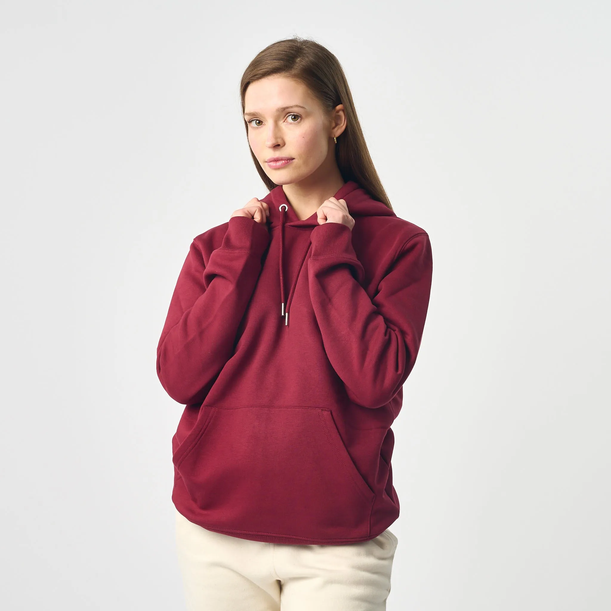 Omnitau Women's Prime Organic Cotton Hoodie - Burgundy