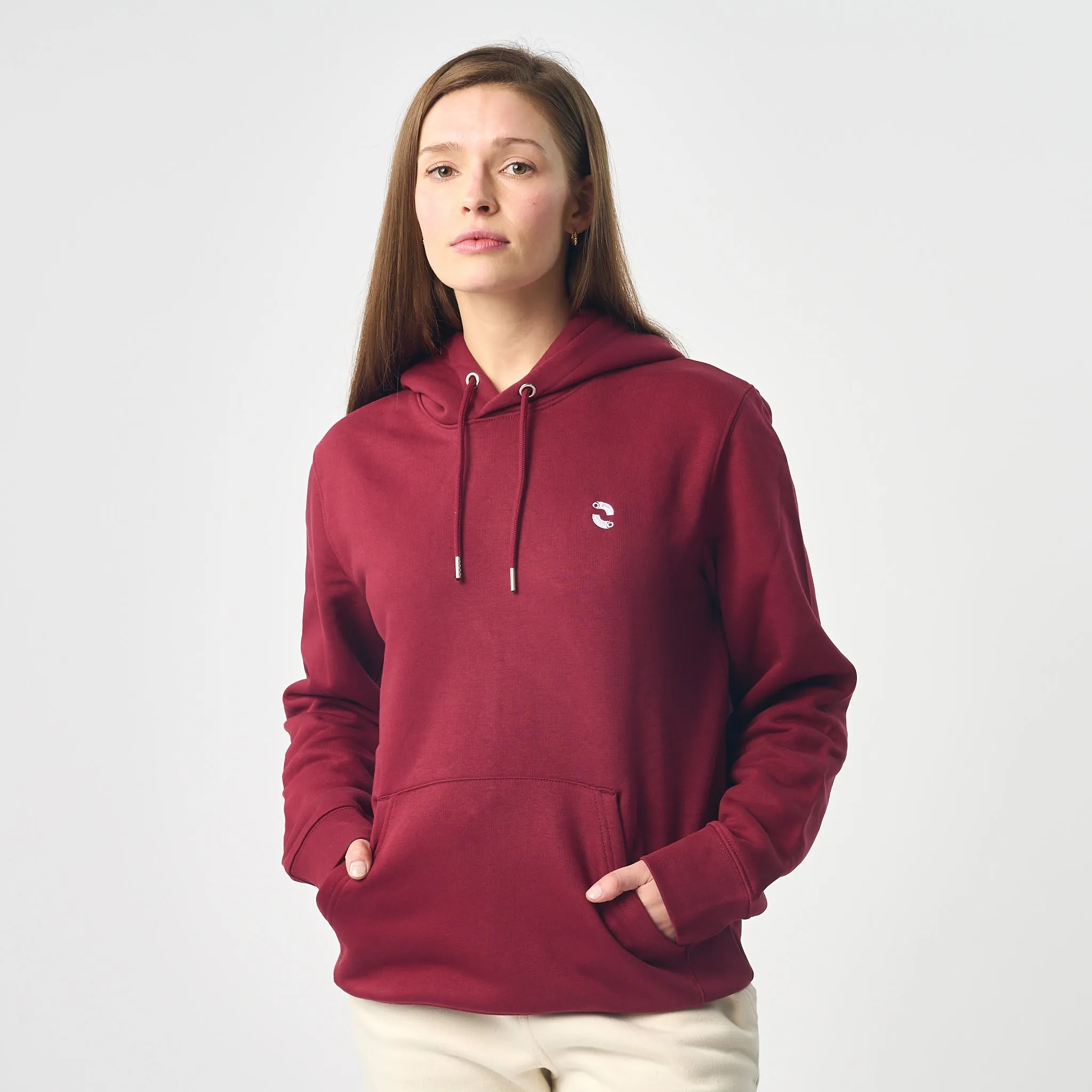 Omnitau Women's Prime Organic Cotton Hoodie - Burgundy