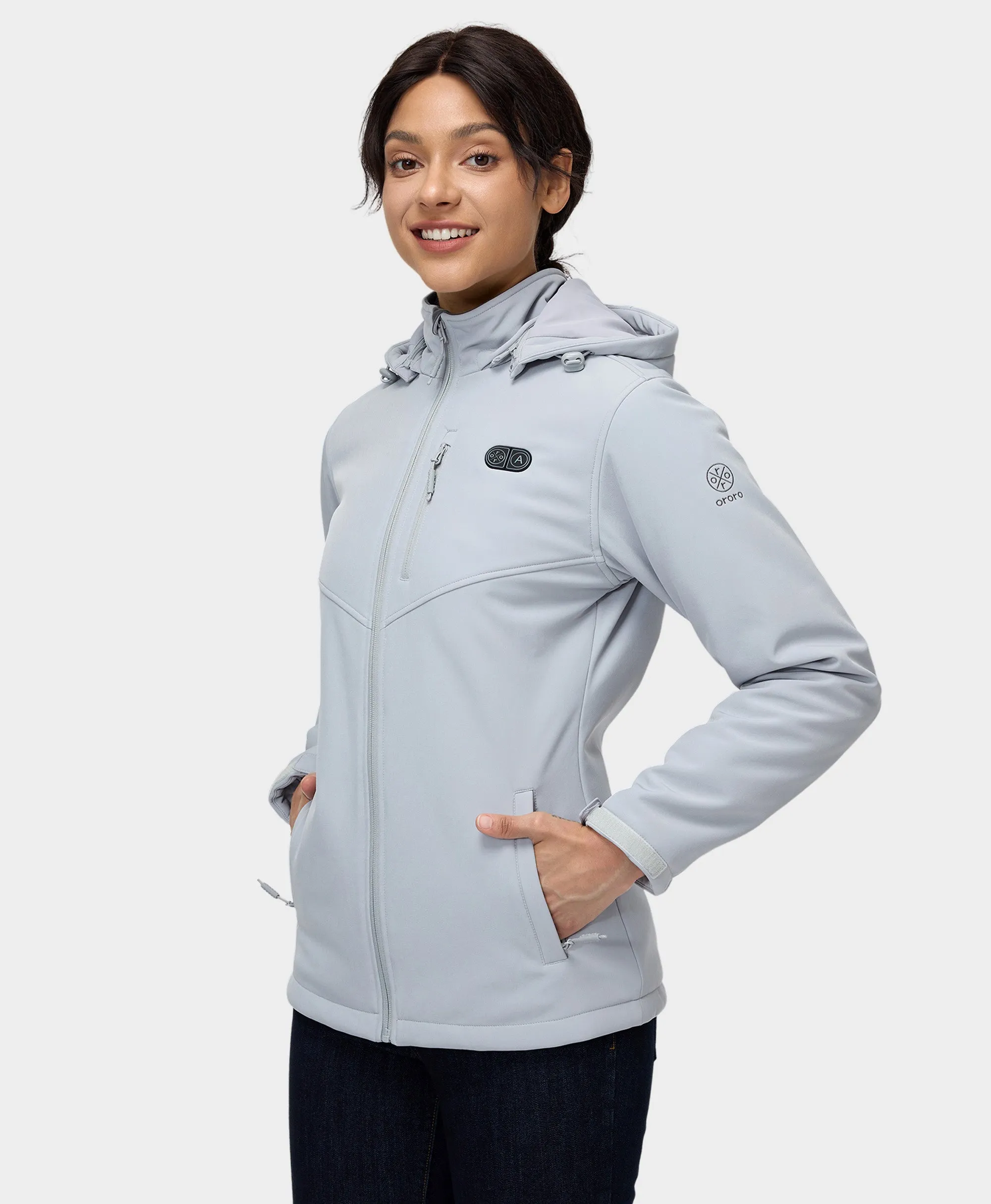 (Open-Box) Women's Heated Dual Control Jacket with 5 Heating Zones (Pocket Heating) (Battery Set Not Included)