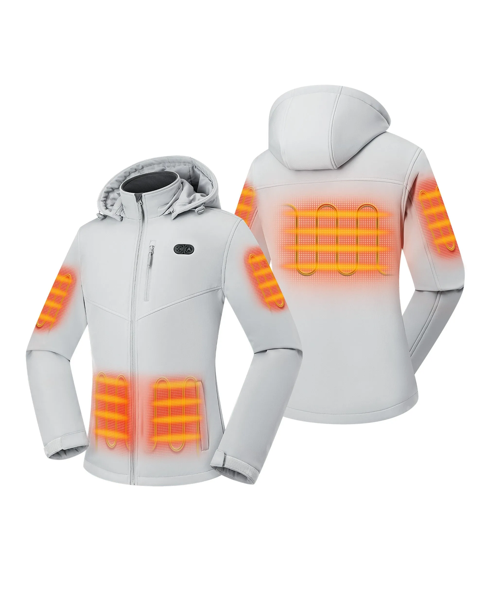 (Open-Box) Women's Heated Dual Control Jacket with 5 Heating Zones (Pocket Heating) (Battery Set Not Included)