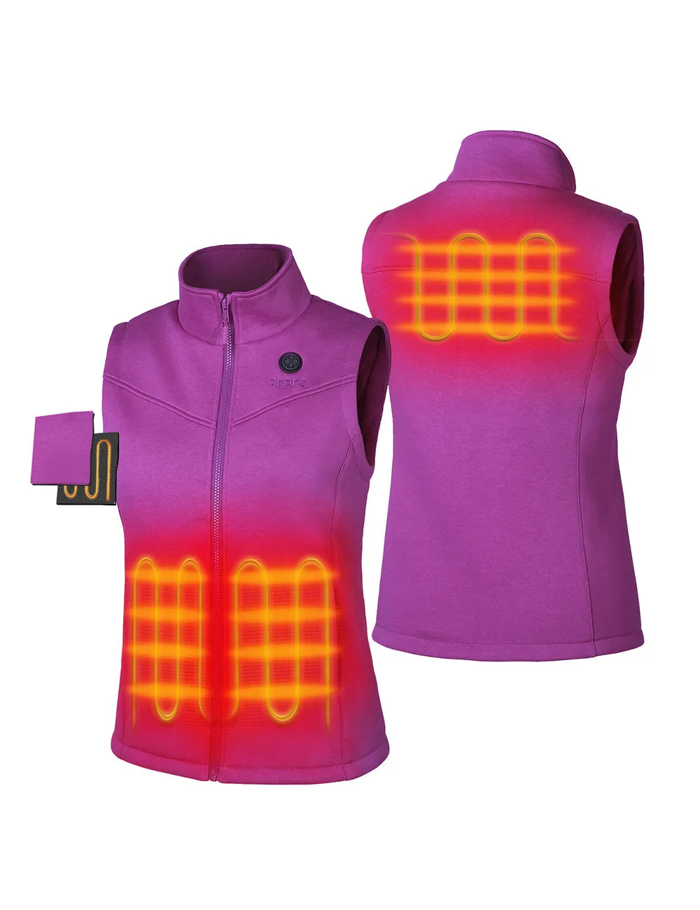 (Open-box) Women's Heated Fleece Vest (Battery Set Not Included)